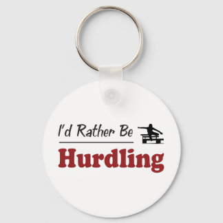 Rather Be Hurdling Keychain