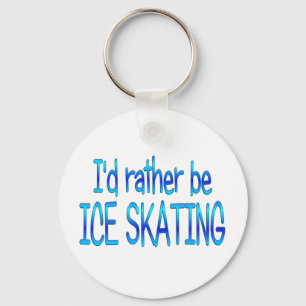 Rather be Ice Skating Keychain