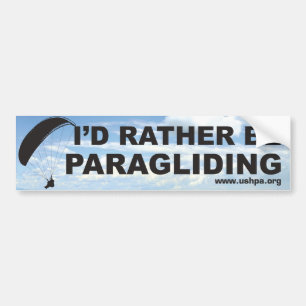 Rather Be Paragliding Bumper Sticker