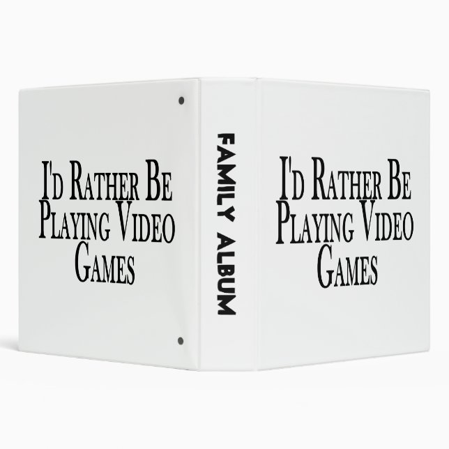 Rather Be Playing Video Games Binder (Background)