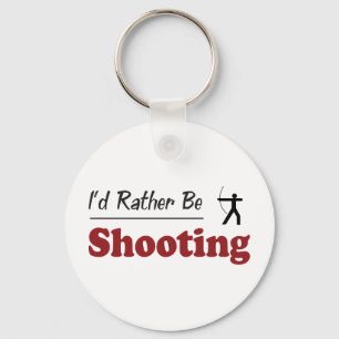 Rather Be Shooting Keychain