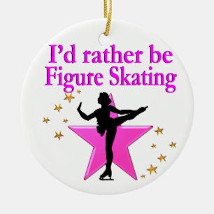 RATHER BE SKATING CERAMIC ORNAMENT