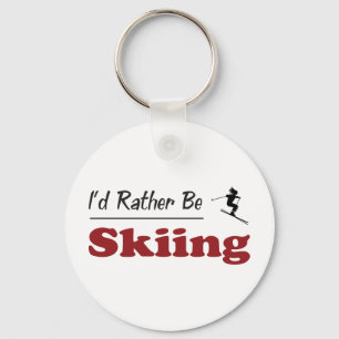 Rather Be Skiing Keychain