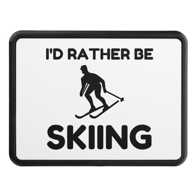 RATHER BE SKIING TRAILER HITCH COVER (Front)
