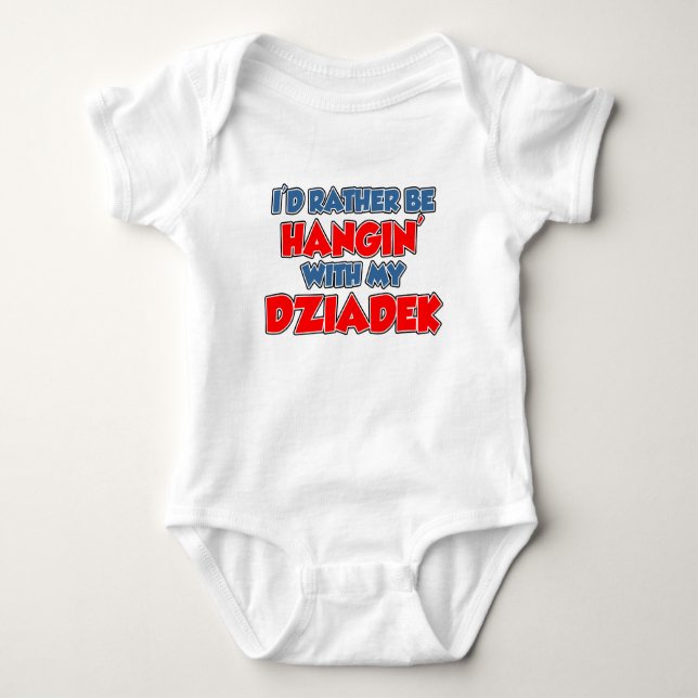 Rather Be With Dziadek Baby Bodysuit (Front)