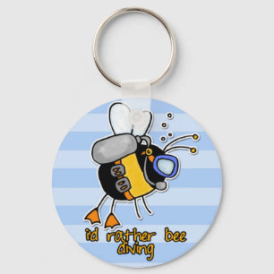 rather bee diving keychain