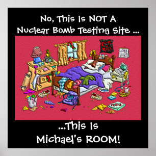 Rather Messy Room Customizable Poster