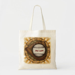 Rather Play Baseball Tote Bag