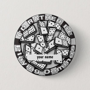 Rather Play Dominoes 2 Inch Round Button