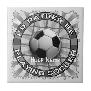 Rather Play Soccer Tile