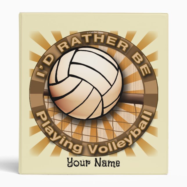 Rather Play Volleyball Binder (Front)