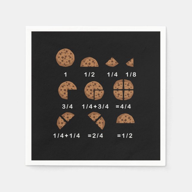 Ratio Number Mathematics School Nerd Gift Napkin (Front)