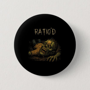 Ratio'd Teag Meme Funny Zombie Npc Ratioed Gamer H 2 Inch Round Button