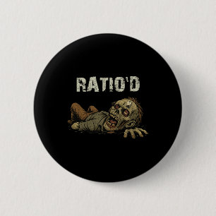 Ratio'd Teag Meme Funny Zombie Npc Ratioed Gamer H 2 Inch Round Button