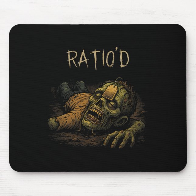 Ratio'd Teag Meme Funny Zombie Npc Ratioed Gamer H Mouse Pad (Front)