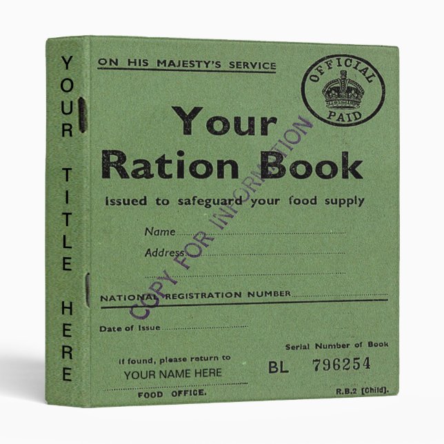 ration book binder (Front/Spine)