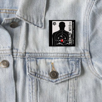 Rational Registered and Ready Gun Owner 2 Inch Square Button