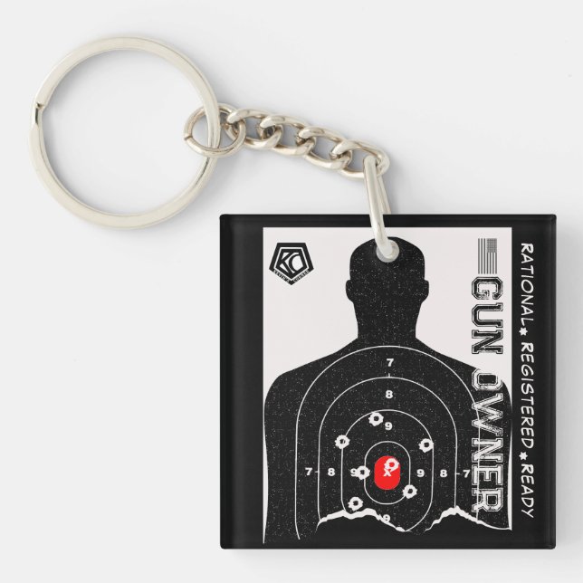 Rational Registered and Ready Gun Owner Keychain (Front)