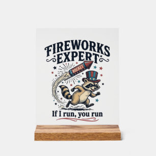 Raton expert en feux d'artifice vintage Quatre Jui