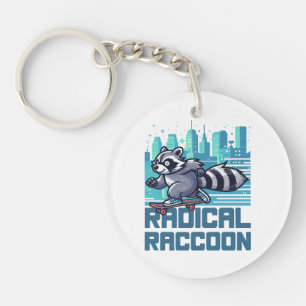 Raton laveur radical skateboardeur urbain
