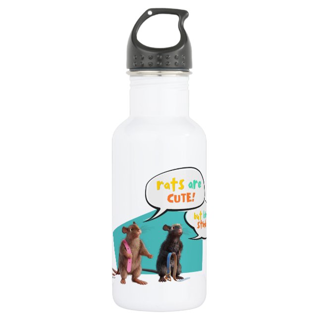 Rats Are Cute But Kinda Stinky 532 Ml Water Bottle (Front)