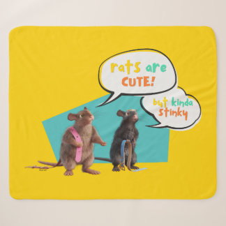 Rats Are Cute But Kinda Stinky Sherpa Blanket