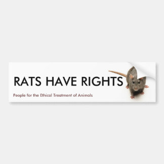 RATS HAVE RIGHTS BUMPER STICKER
