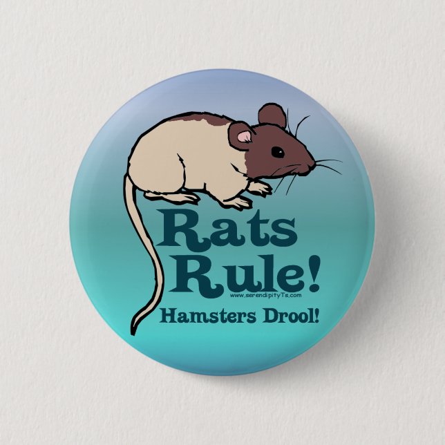 Rats Rule! 2 Inch Round Button (Front)