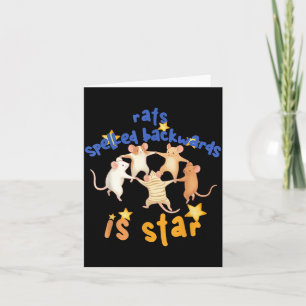 Rats Spelled Backwards Is Star Funny Rat Meme Rat  Card