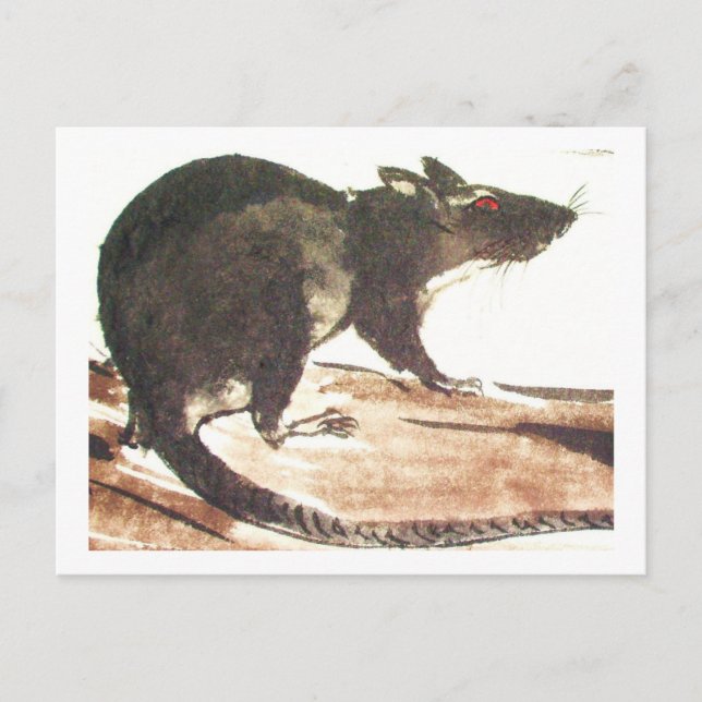Ratte No. 01 * Council * rat postcards* rat-art po Postcard (Front)