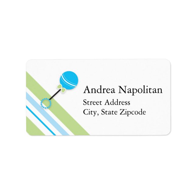 Rattle and Stripe Return Address Label (Front)