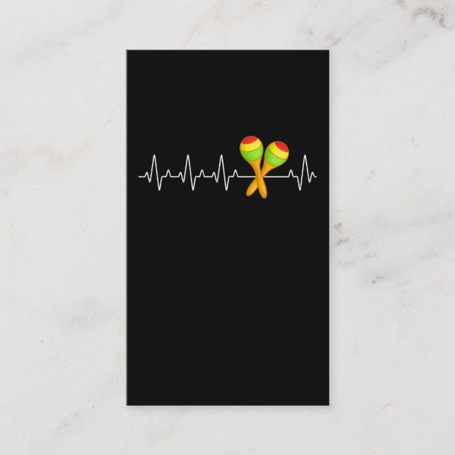 Rattle Heartbeat Percussion Instrument Rattle Play Business Card (Front)