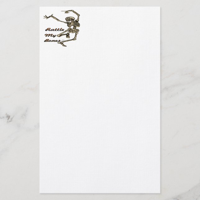 Rattle My Bones Skeleton Stationery (Front)