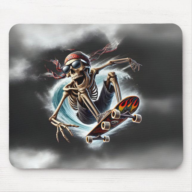 Rattle & Roll Skateboard Mousepad (Front)