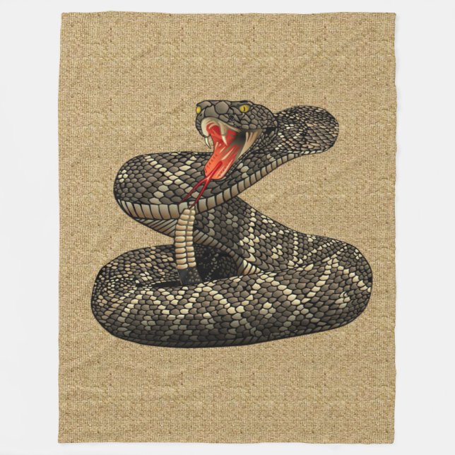 RATTLE SNAKE FLEECE BLANKET (Front)