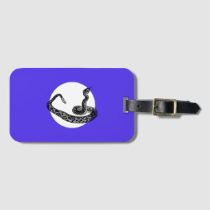 Rattle snake luggage tag