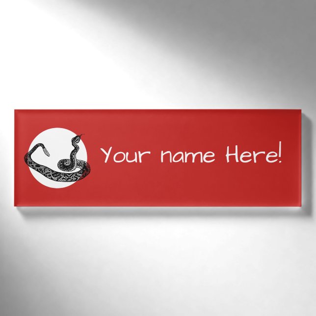 Rattle snake name tag (Front)