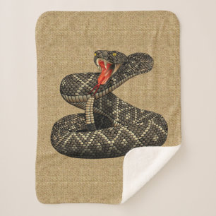 Rattle Snake Sherpa Blanket