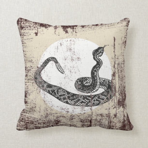 rattle snake throw pillow