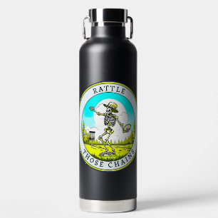 Rattle Those Chains   Disc Golfing Skeleton Water Bottle