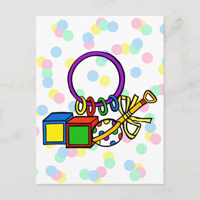 Rattles & Blocks Postcard (Front)
