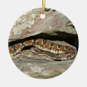 Rattlesnake at Shenandoah National Park Ceramic Ornament