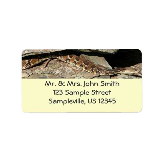 Rattlesnake at Shenandoah National Park Label (Front)