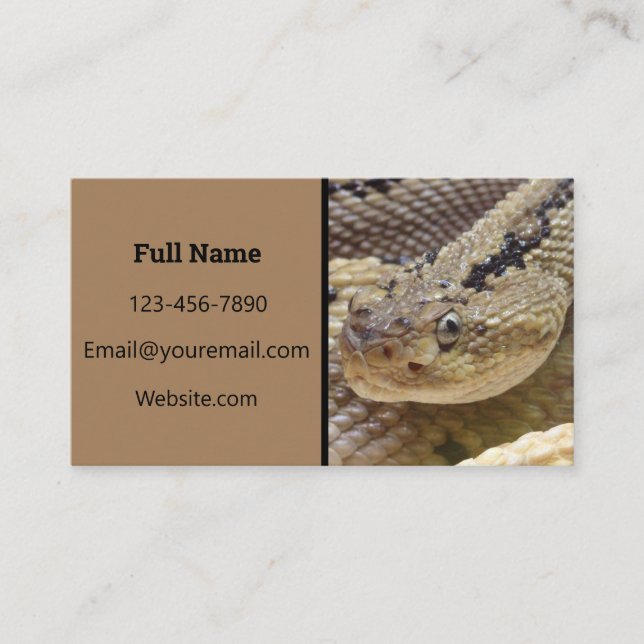 Rattlesnake Business Card (Front)