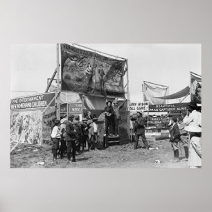 Rattlesnake Joe Sideshow, 1920s Poster