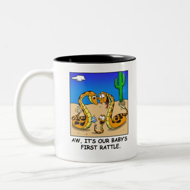 Rattlesnake Love Two-Tone Coffee Mug (Left)