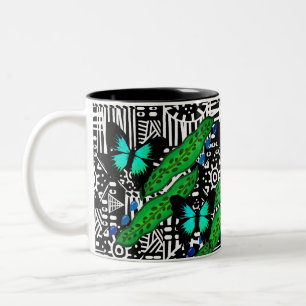 Rattlesnake Plant & Butterflies mug