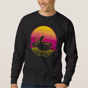 Rattlesnake Snake Reptile Herpetologist Retro Vint Sweatshirt