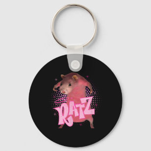 Ratz Fun Pink Mouse Rat Meme Men Women Halloween C Keychain