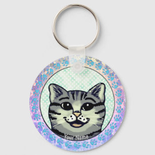 Ratzy cat  Face keychain 